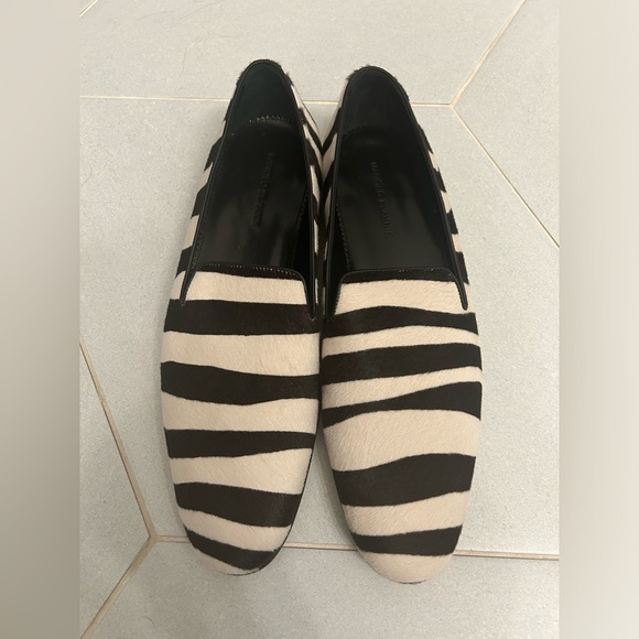 Manolo Blahnik Zebra Print Calf Hair Mens Loafers size 11 - Picture 1 of 3